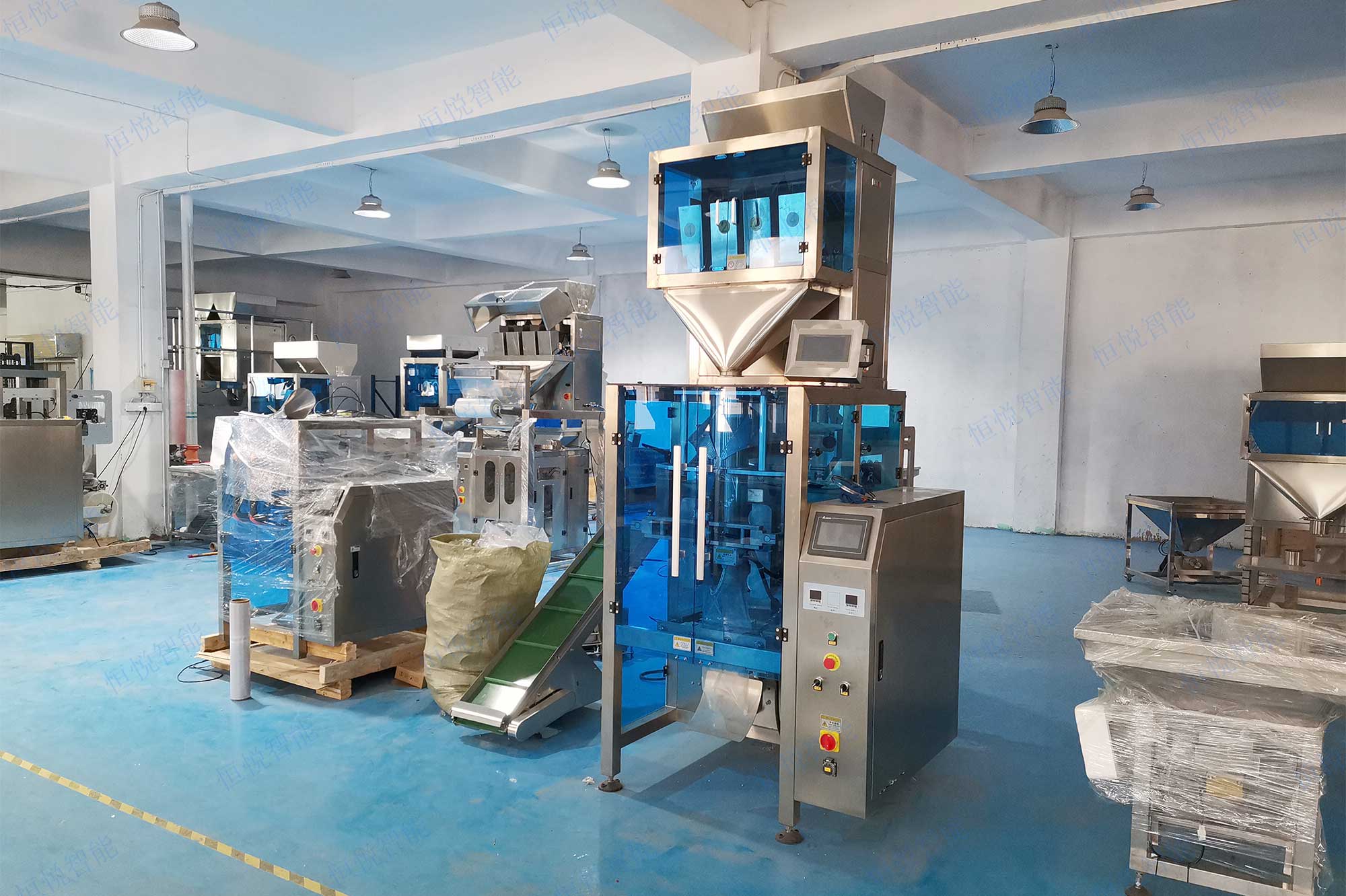 自动颗粒称重一级大香蕉黄片生产线用于颗粒状物料